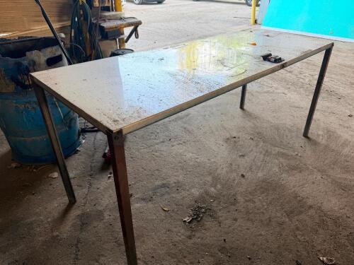 8' CUSTOM BUILT TABLE.