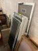 LARGE GROUP OF WINDOW SCREENS AND DOOR SCREENS