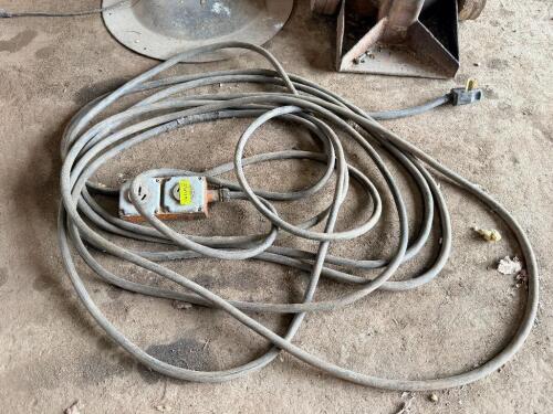 HEAVY DUTY 3 PHASE CABLE EXTENSION W/ OUTLET BOX.