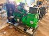 CK POWER INDUSTRIAL DIESEL GENERATOR SET MOUNTED ON SKID FRAME WITH CONTROL PANEL, ANALOG GAUGES, RADIATOR COOLING SYSTEM, EXPOSED ENGINE WITH TURBOCHARGER, EXHAUST STACK, AND WIRING HARNESS, INCLUDES BREAKER PANEL AND FUEL/WATER SEPARATOR, USED CONDITION - 2