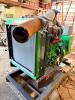 CK POWER INDUSTRIAL DIESEL GENERATOR SET MOUNTED ON SKID FRAME WITH CONTROL PANEL, ANALOG GAUGES, RADIATOR COOLING SYSTEM, EXPOSED ENGINE WITH TURBOCHARGER, EXHAUST STACK, AND WIRING HARNESS, INCLUDES BREAKER PANEL AND FUEL/WATER SEPARATOR, USED CONDITION - 7