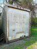 24' DRY VAN STORAGE TRAILER / VAN BODY (NO RUNNING GEAR), STEEL FRAME WITH ALUMINUM/COMPOSITE PANELS, REAR SWING DOORS, USED FOR GROUND STORAGE. UNIT SHOWS HEAVY WEATHERING, SURFACE RUST ON FRAME AND DOOR HARDWARE, AND GENERAL AGE-RELATED WEAR. - 3