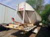 FRUEHAUF PNEUMATIC DRY BULK TANK TRAILER WITH ALUMINUM TANK, MULTIPLE HOPPER BOTTOM DISCHARGE, REAR AIR CONTROLS, AND DUAL AXLE CONFIGURATION. UNIT SHOWS HEAVY RUST ON FRAME AND COMPONENTS, WEATHERING, AND OVERALL AGE-RELATED WEAR. INCLUDES LADDER ACCESS, - 2
