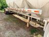 FRUEHAUF PNEUMATIC DRY BULK TANK TRAILER WITH ALUMINUM TANK, MULTIPLE HOPPER BOTTOM DISCHARGE, REAR AIR CONTROLS, AND DUAL AXLE CONFIGURATION. UNIT SHOWS HEAVY RUST ON FRAME AND COMPONENTS, WEATHERING, AND OVERALL AGE-RELATED WEAR. INCLUDES LADDER ACCESS, - 9