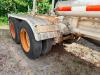 FRUEHAUF PNEUMATIC DRY BULK TANK TRAILER WITH ALUMINUM TANK, MULTIPLE HOPPER BOTTOM DISCHARGE, REAR AIR CONTROLS, AND DUAL AXLE CONFIGURATION. UNIT SHOWS HEAVY RUST ON FRAME AND COMPONENTS, WEATHERING, AND OVERALL AGE-RELATED WEAR. INCLUDES LADDER ACCESS, - 11