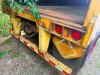 24' DRY VAN TRAILER BODY WITH ROLL-UP REAR DOOR, WOOD INTERIOR WALLS, WOOD FLOORING, AND STEEL FRAME CONSTRUCTION. UNIT SHOWS HEAVY WEAR INCLUDING RUST, CORROSION, SIDE PANEL DAMAGE, AND WEATHERING. REAR LIGHTING PRESENT, SINGLE AXLE CONFIGURATION, AND EX - 8