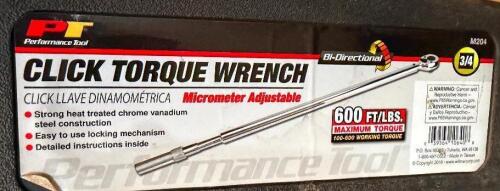 PI CLICK TORQUE WRENCH W/ CASE.