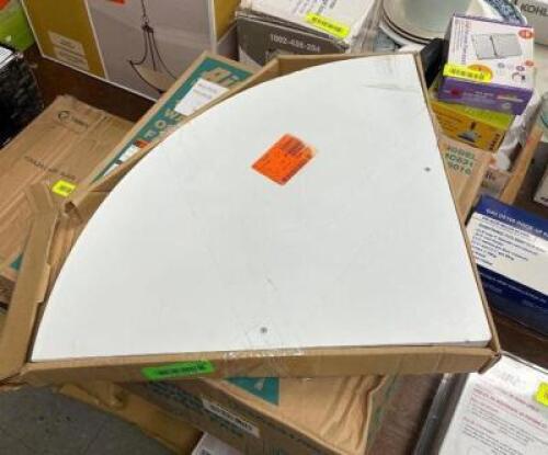 18 in. L x 18 in. W Profile White Corner Shelf