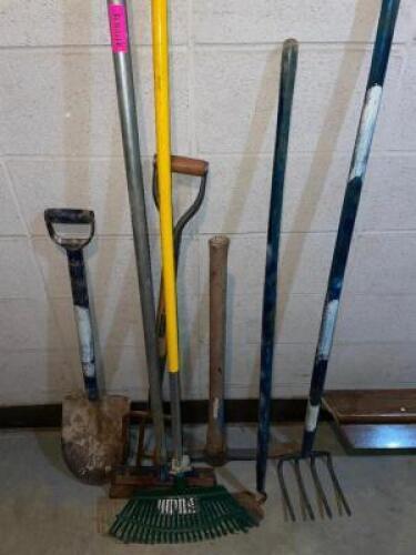 (7) ASSORTED LONG HANDLE TOOLS