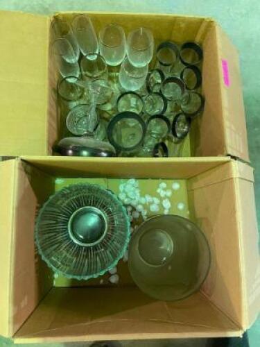 (2) BOXES OF GLASSES.