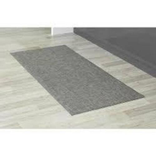 Tatami Gray 26.4 in. x 79 in. Indoor/Outdoor Runner Rug