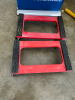 (2) RED PLASTIC HEAVY DUTY FOUR WAY DOLLYS. - 6