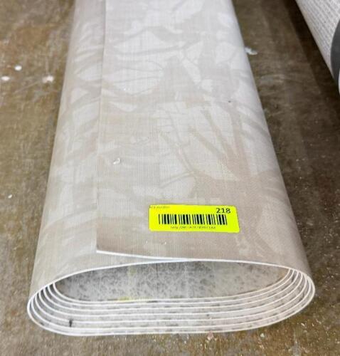 PARTIAL ROLL OF GREY VINYL FLOORING