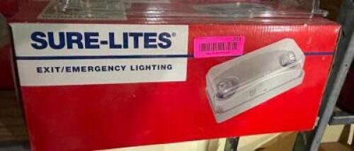 (3) SURE-LITE EXIT LIGHTS.
