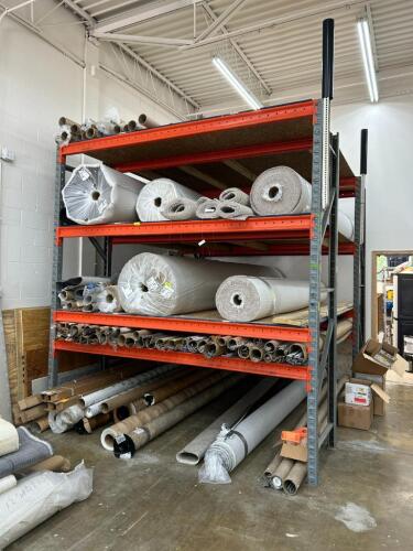(2) 9' X 30" SECTIONS OF PALLET RACKING. INCLUDED (4) UPRIGHTS AND (16) CROSS BEAMS.