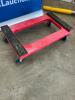 (2) RED PLASTIC HEAVY DUTY FOUR WAY DOLLYS. - 2