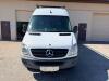 MERCEDES-BENZ WHITE CARGO VAN WITH HIGH ROOF, REAR CARGO AREA, BULKHEAD PARTITION, ROOF LADDER RACK, TOW HITCH, STEEL WHEELS, CLOTH SEATS WITH COVERS, POWER WINDOWS/MIRRORS, DASH DISPLAY, EMISSIONS MODIFICATION LABEL PRESENT, ODOMETER 195,908 MILES - 2