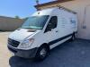 MERCEDES-BENZ WHITE CARGO VAN WITH HIGH ROOF, REAR CARGO AREA, BULKHEAD PARTITION, ROOF LADDER RACK, TOW HITCH, STEEL WHEELS, CLOTH SEATS WITH COVERS, POWER WINDOWS/MIRRORS, DASH DISPLAY, EMISSIONS MODIFICATION LABEL PRESENT, ODOMETER 195,908 MILES - 3