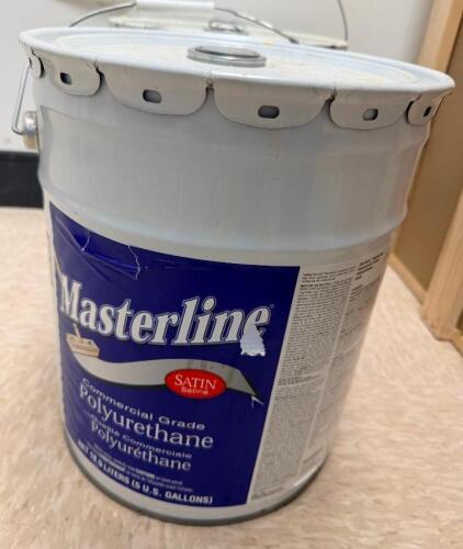1 1/2 BUCKETS OF MASTERLINE POLYURETHANE.