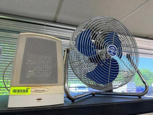 SMALL FAN AND (1) ELECTRIC HEATER.
