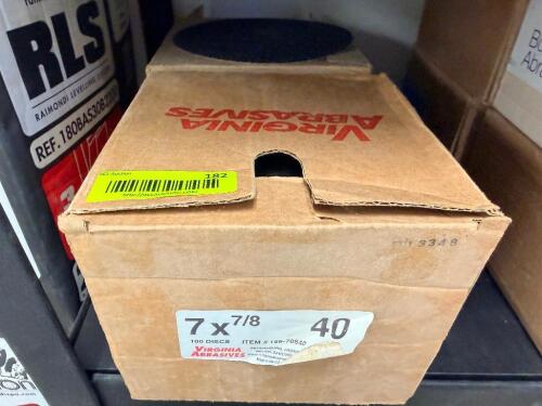 (2) BOXES OF 7 X 7/8" 40 GRIT DISCS.