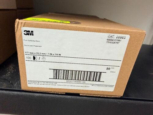 (2) BOXES OF 7 X 7/8" 80 GRIT DISCS.