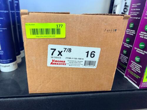 (1) BOXES OF 7 X 7/8" 16 GRIT DISCS.
