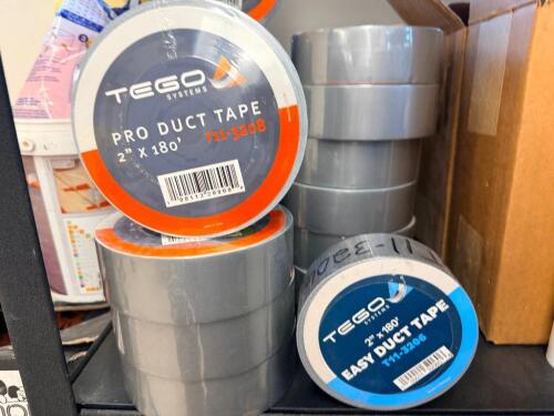 (5) ROLLS OF TEGO 2" X 180" DUCT TAP