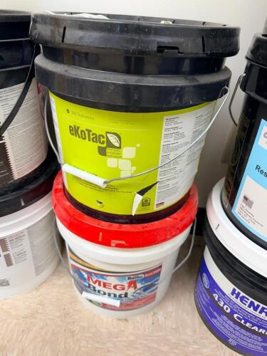 (2) BUCKETS OF ASSORTED ADHESIVE.