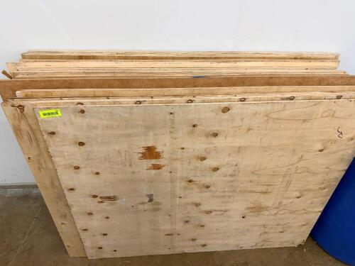 (12) ASSORTED PLYWOOD SHEETS 4' X 5'