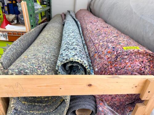 (5) ASSORTED ROLLS OF FOAM CARPET PADDING