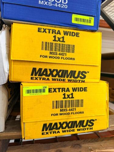 (2) BOXES OF MAXXIMUS EXTRA WIDE 1X1 FLOORING FASTENERS