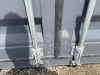 20' RAYFORE SHIPPING CONTAINER WITH DOUBLE SWING DOORS, LOCKING BARS, AND WEATHER-SEALED INTERIOR, GRAY FINISH, CLEAN INTERIOR FLOOR AND WALLS - 10