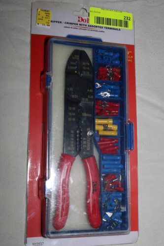 DO IT WIRE STRIPPER / CRIMPER KIT W/ ASSORTED WIRE TERMINALS