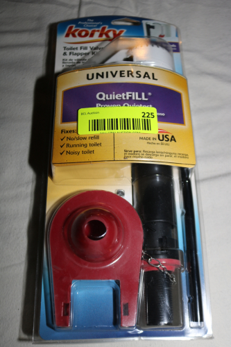 KORKY UNIVERSAL QUIETFILL TOILET FILL VALVE AND FLAPPER KIT