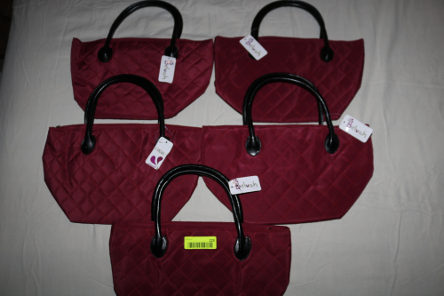 LOT OF 5 BELVAH QUILTED WOMENS PURSES / HANDBAGS