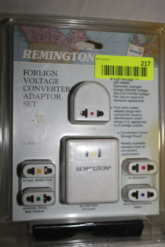 REMINGTON FOREIGN VOLTAGE CONVERTER ADAPTOR SET
