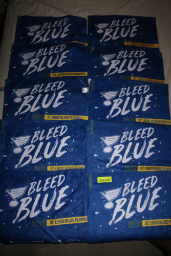 ST LOUIS BLUES BLEED BLUE 2019 PLAYOFF RALLY TOWELS X 10