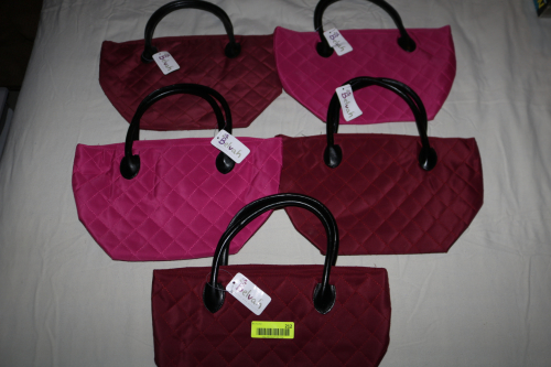 LOT OF 5 BELVAH QUILTED WOMENS PURSES / HANDBAGS