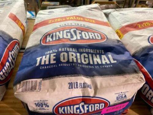 (3) 20 LB. BAGS OF KINGSFORD CHARCOAL.