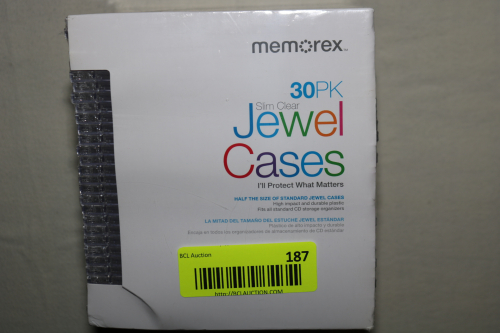 MEMOREX SLIM CLEAR JEWEL CASES 30 PACK