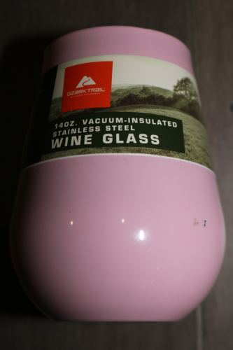 OZARK TRAIL 14 OZ VACUUM-INSULATED STAINLESS STEEL WINE GLASS