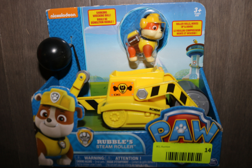 PAW PATROL RUBBLEFTS STEAM ROLLER FIGURE AND VEHICLE SET