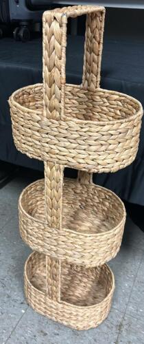 3 TIER WICKER BASKET ORGINIZER