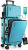 NEW, BLUE CARRY ON LUGGAGE SUIT CASE WITH ADDITIONAL HARD CASE INSIDE