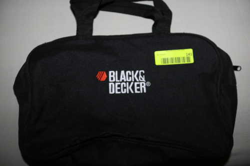 BLACK AND DECKER SMALL ZIPPERED TOOL BAG / TOTE