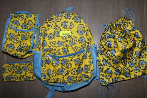DISNEY PIXAR MINIONS SCHOOL BACKPACK, COOLER, AND BAG SET
