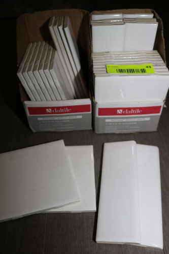 LARGE LOT 30 PLUS DALTILE WHITE PORCELAIN KITCHEN AND BATHROOM TILES