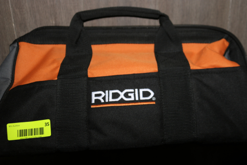 RIDGID ZIPPERED SOFT SHELL TOOL BAG / TOTE