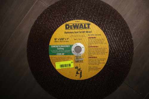 DEWALT STATIONARY SAW CUT-OFF WHEEL